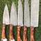 Custom Handmade Damascus Chef Knives Razor Sharp Kitchen Set 1
