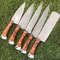 Custom Handmade Damascus Chef Knives Razor Sharp Kitchen Set 2