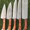 Custom Handmade Damascus Chef Knives Razor Sharp Kitchen Set 3