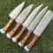 Custom Handmade Damascus Chef Knives Razor Sharp Kitchen Set 0