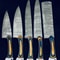 Twist Pattern Damascus Chef Knife Set Professional Handmade Knives 2