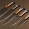 Rosewood Handle Damascus Steel Knives Handmade Chef Set 1