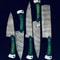 Handmade Damascus Steel Kitchen Knives Unique Twist Pattern Set 1