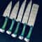 Handmade Damascus Steel Kitchen Knives Unique Twist Pattern Set 3