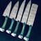 Handmade Damascus Steel Kitchen Knives Unique Twist Pattern Set 3