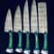 Handmade Damascus Steel Kitchen Knives Unique Twist Pattern Set 0