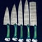 Handmade Damascus Steel Kitchen Knives Unique Twist Pattern Set 0