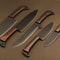 Professional Grade Handmade Damascus Chef Knives With Rosewood 1
