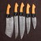 Custom Forged Damascus Knife Set For Cooking Chefs BBQ 1