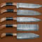 Handcrafted Damascus Steel Chef Knife Set Elegant Rosewood Design 0