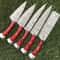 Unique Handmade Damascus Kitchen Knives Premium Chef Set 0