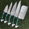 Damascus Steel Kitchen Knife Set Artisan Handcrafted Chef Tools 1