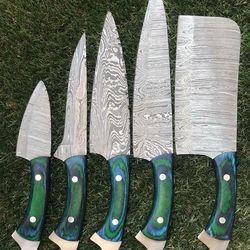 damascus steel kitchen knife set – artisan handcrafted chef tools