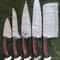 Handmade Damascus Chef Knives Professional Rosewood Kitchen Set 2