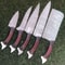 Handmade Damascus Chef Knives Professional Rosewood Kitchen Set 3