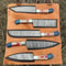 High Carbon Handmade Damascus Kitchen Knives With Rosewood Handles 2