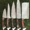 5Piece Twist Damascus Kitchen Knives Handmade Durable 0