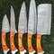 Handcrafted Damascus Steel Chef Knives Unique Rosewood Design 1