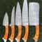 Handcrafted Damascus Steel Chef Knives Unique Rosewood Design 2