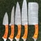 Handcrafted Damascus Steel Chef Knives Unique Rosewood Design 2