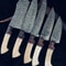 Professional Damascus Kitchen Knife Set Handmade In Twist Pattern 0