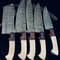 Professional Damascus Kitchen Knife Set Handmade In Twist Pattern 2