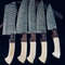 Professional Damascus Kitchen Knife Set Handmade In Twist Pattern 3