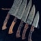 Custom Forged Damascus Knives For Kitchen BBQ Full Set 3