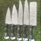 Damascus Steel Kitchen Knife Set 9 To 13 Handmade Knives 0