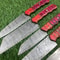 Rosewood Damascus Chef Knife Set Professional Handmade Knives 3