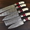 Twist Damascus Steel Kitchen Knife Set Artisan Forged Design 3