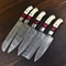 Twist Damascus Steel Kitchen Knife Set Artisan Forged Design 0