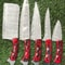Rosewood Damascus Steel Chef Knife Set Handmade 5Piece Knives 3