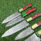Handmade Damascus Steel Camping Chef Knife Set Of 6 Custom Forged Kitchen Outdoor Cooking Knives 2