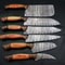 Hand Forged Damascus Steel Knife Set Camping Chef Outdoor Cutlery 0