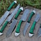 Damascus Steel Knife Set 7 Pcs Custom Forged Chef Hunting Knives 1