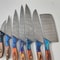 Damascus Knife Set 7 Pieces Handmade Chef Skinner Camping Knives 1