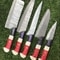 Handmade Damascus Chef Knives With Wooden Handle 5 Piece Set 0