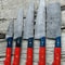 Professional Damascus Steel Knife Set 5 PCS Handmade Chef Knives 0