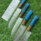 Damascus Steel Kitchen Chef Knife Set 5 Piece Handmade Knives 0