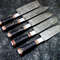 Custom Damascus Steel Chef Knife Set Handmade Wood Handle 1