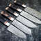 Custom Damascus Steel Chef Knife Set Handmade Wood Handle 3