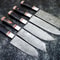 Custom Damascus Steel Chef Knife Set Handmade Wood Handle 3