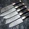 Custom Damascus Steel Chef Knife Set Handmade Wood Handle 0