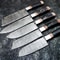 Custom Damascus Steel Chef Knife Set Handmade Wood Handle 0