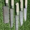 Damascus Steel Kitchen Knives Handmade 5 Piece Chef Set 0