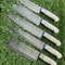Damascus Steel Kitchen Knives Handmade 5 Piece Chef Set 1