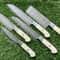 Damascus Steel Kitchen Knives Handmade 5 Piece Chef Set 2