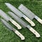 Damascus Steel Kitchen Knives Handmade 5 Piece Chef Set 2