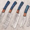 Forged Damascus Steel Chef Knives Handmade 5 Piece Set 2